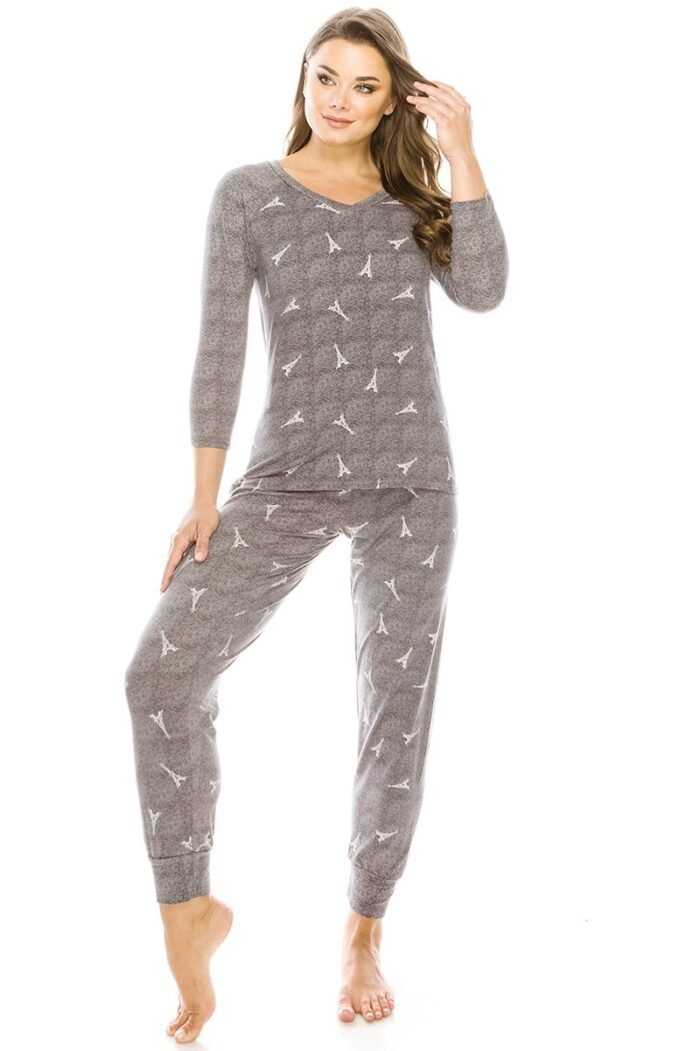 Solid and animal print mixed knit turtleneck top with long sleeves