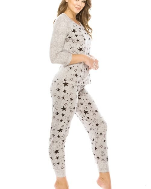 solid and animal print mixed knit turtleneck top with long sleeves