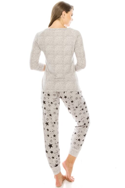 Solid And Animal Print Mixed Knit Turtleneck Top With Long Sleeves - Image 8
