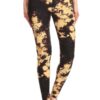 Yoga Style Banded Lined Tie Dye Print, Full Length Leggings In A Slim Fittin...