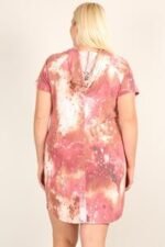 Plus Size Tie-dye Print Relaxed Fit Dress - Image 6