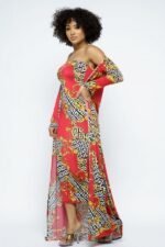 Venechia Print Tube Dress With Cardigan Set - Image 2