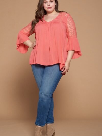 Solid Woven Babydoll Blouse