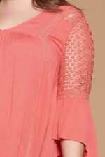 Solid Woven Babydoll Blouse - Image 3