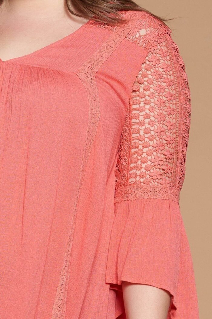 Solid woven babydoll blouse - image 3