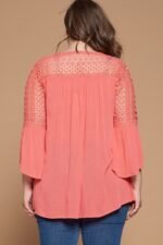 Solid Woven Babydoll Blouse - Image 4