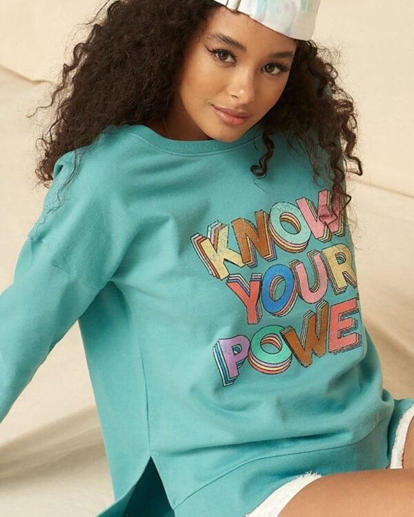 A Mineral Washed French Terry Graphic Sweatshirt