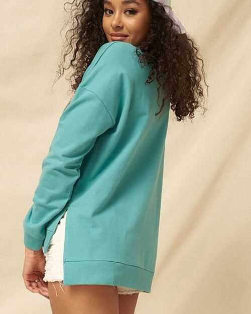 a mineral washed french terry graphic sweatshirt