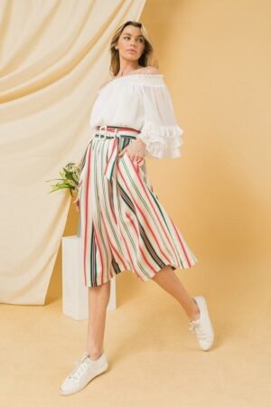 A Woven Midi Skirt A Woven Midi Skirt