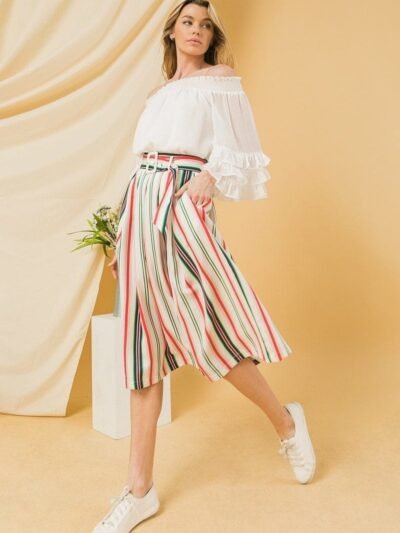 A Woven Midi Skirt A Woven Midi Skirt