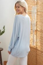 Ribbed V Neck Longsleeve Top - Image 5
