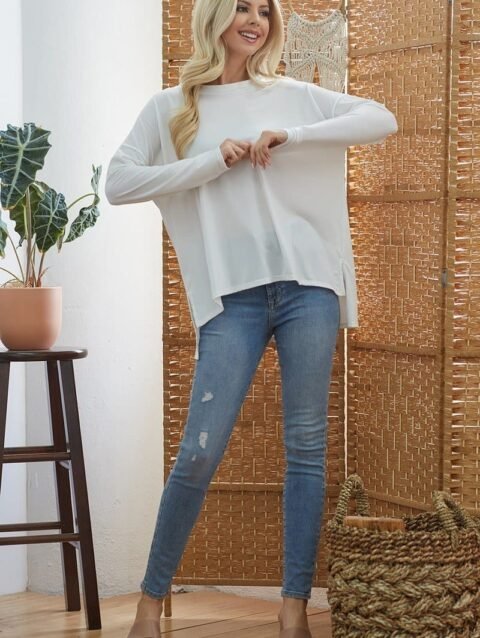 Criss Cross Open Back Longsleeve Top