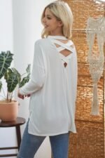 Criss Cross Open Back Longsleeve Top - Image 5