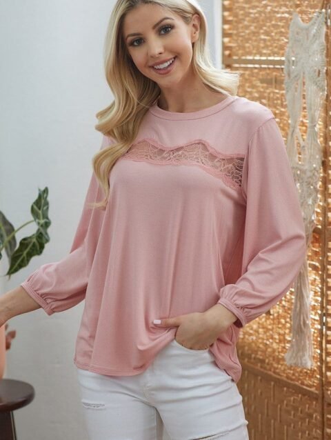 Laced See Through Longsleeve Top