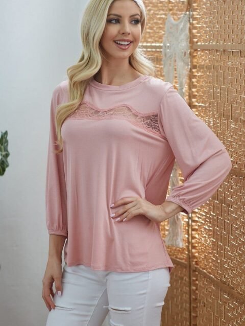 Laced See Through Longsleeve Top