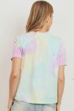Tie Dyed Round Neck Short Sleeve Tee - Image 6