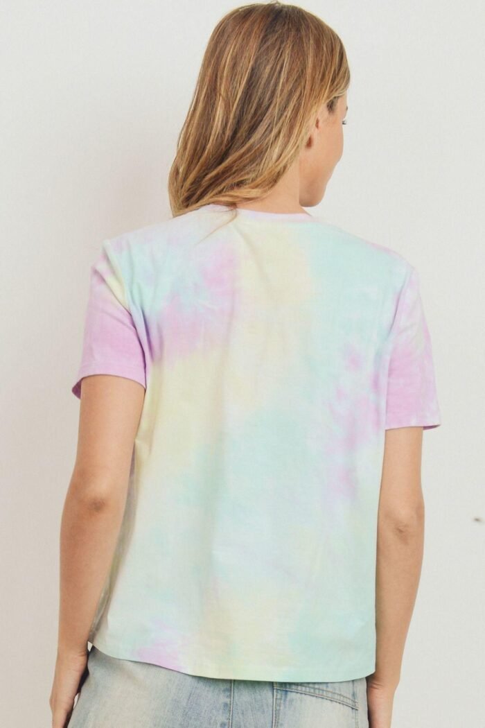 Tie dyed round neck short sleeve tee - image 6
