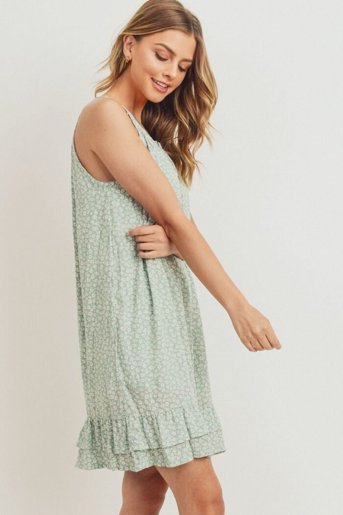 Ruffled floral sleeveless dress - image 5