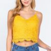 Crochet Lace Cami Woven Top