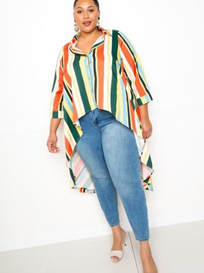 Striped Hi Low Shirt