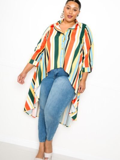 Striped Hi Low Shirt