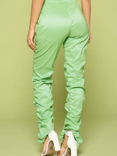 Leather Pu Ruched Pants Leather Pu Ruched Pants