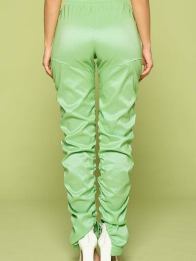 Leather Pu Ruched Pants Leather Pu Ruched Pants