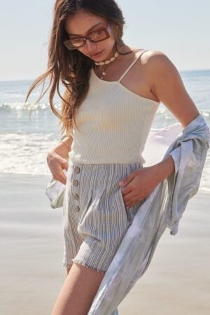 A Pair Of Striped Woven Shorts A Pair Of Striped Woven Shorts