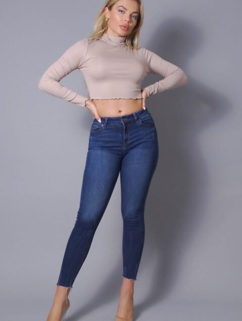 Long Sleeve Purl Edge Layer Top