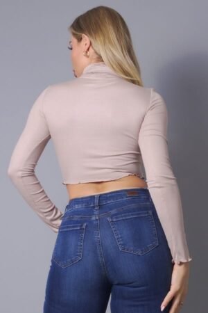 Long Sleeve Purl Edge Layer Top Long Sleeve Purl Edge Layer Top