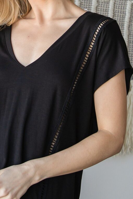 Short Sleeve V Neck Top - Image 7