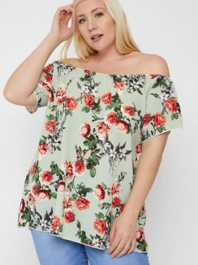 Floral Print Off The Shoulder Top - U.S.A Fashion