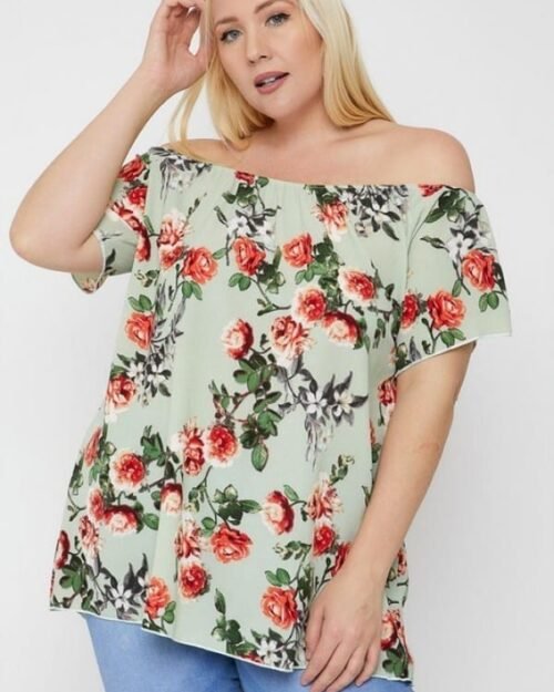 Floral Print Off The Shoulder Top - U.S.A Fashion