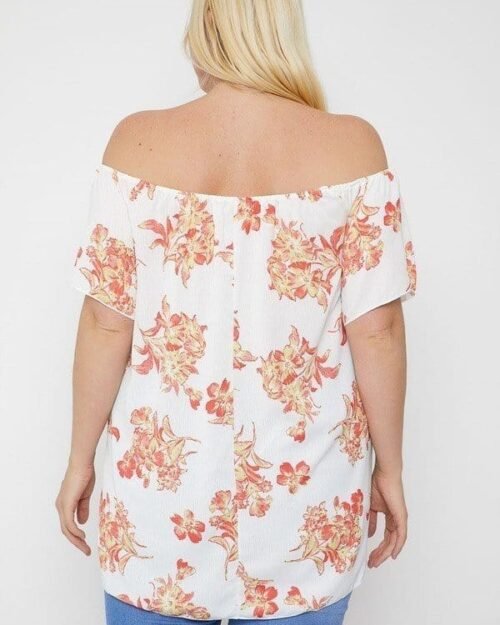 floral print off the shoulder top – u.s.a fashion