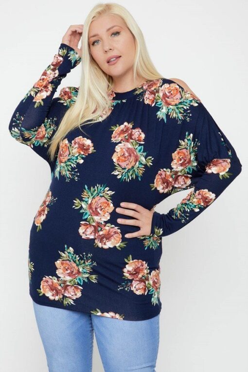 Flattering Cutout Details Floral Print Top - Image 3
