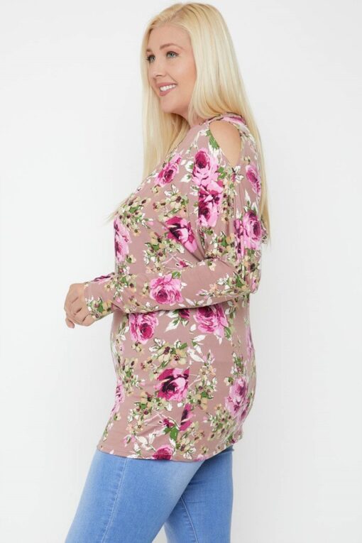 Flattering Cutout Details Floral Print Top - Image 6