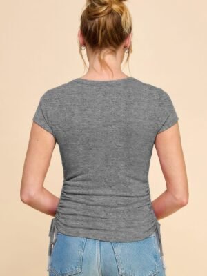Side Ruched Detail Top Side Ruched Detail Top