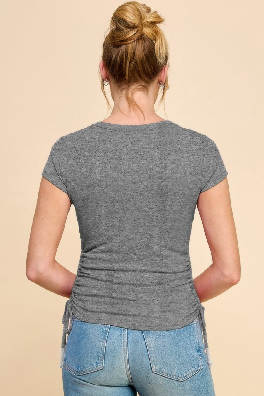 Side ruched detail top