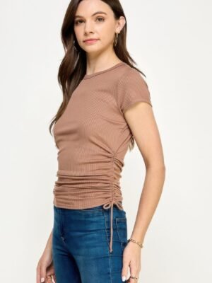 Side Ruched Detail Top Side Ruched Detail Top