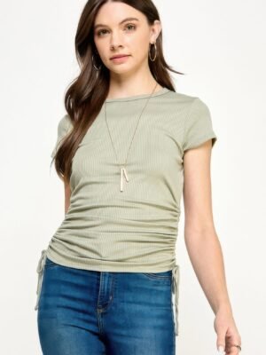 Side Ruched Detail Top Side Ruched Detail Top