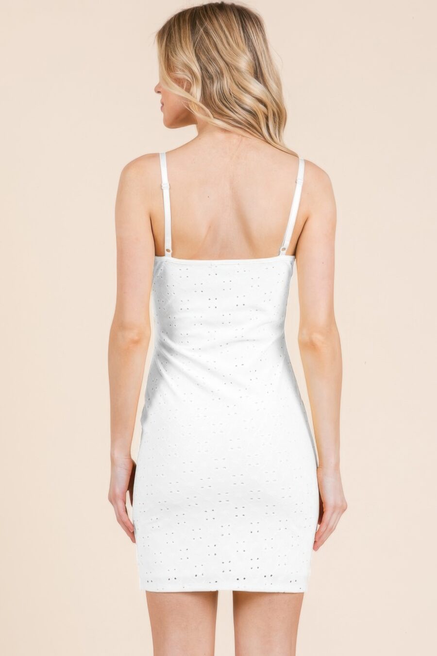 Eyelet mini dress