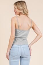 Pointelle W/lace Detail Cami Top - Image 3
