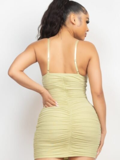 Stone Cami Shirred Bodycon Dress Stone Cami Shirred Bodycon Dress