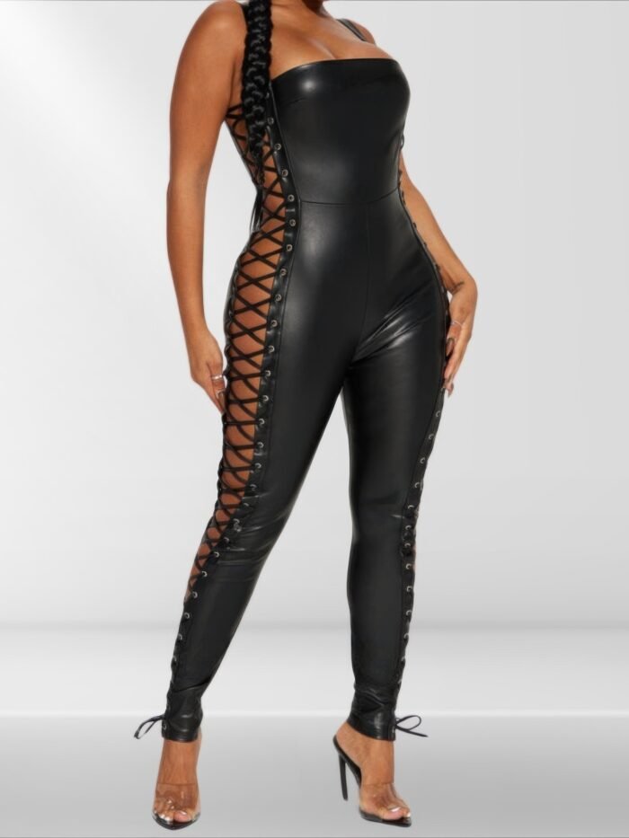 Faux leather jumpsuit - image 1
