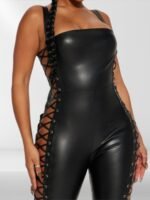 Faux Leather Jumpsuit - Image 2