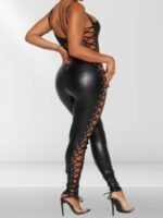 Faux Leather Jumpsuit - Image 3