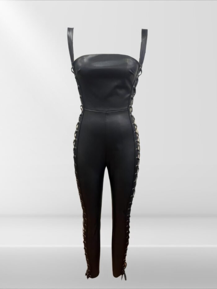 Faux leather jumpsuit - image 4