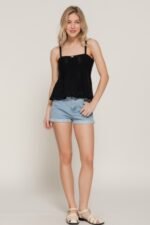 Flower Trim Detail Pointelle Spring Sweater - Image 18