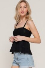 Flower Trim Detail Pointelle Spring Sweater - Image 19