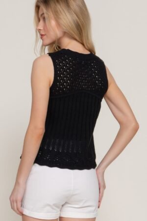 Sleeveless Crochet Spring Sweater Sleeveless Crochet Spring Sweater